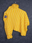 Yellow Stripes Slim Fit pure cotton Knitted T-Shirt
