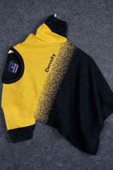 Density Yellow Self Pattern Slim Fit Knitted T-Shirt for Men