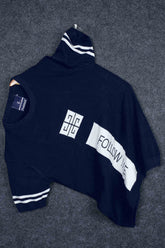 Navy Tatting Knitted & Sleeve Lining T-Shirt for Men