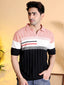 Pure Cotton Textured Polo Men's Knitted T-Shirt