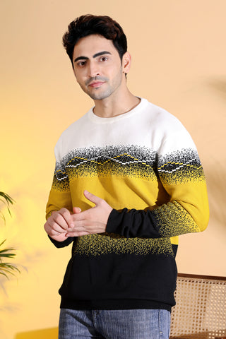 Multi Color Sun-Shine Knitted Men's T-Shirt