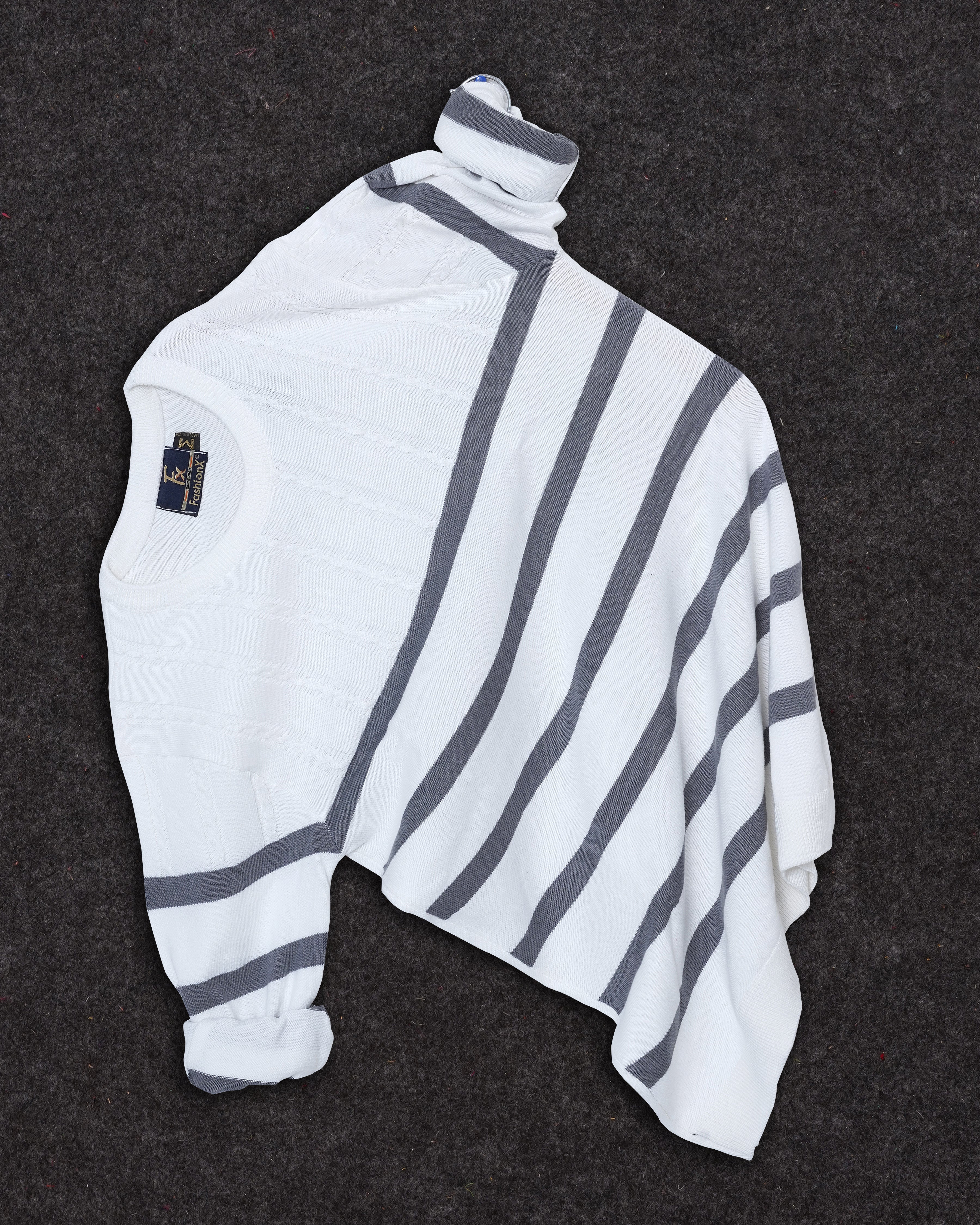 White Full Sleeve Pure Cotton Men's Knitted T-Shirt