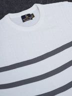 White Full Sleeve Pure Cotton Men's Knitted T-Shirt