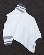 White Stripe Pure Cotton Men's Knitted T-Shirt