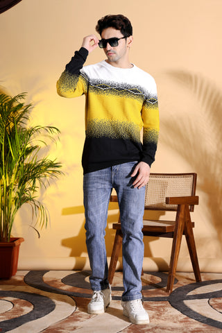 Multi Color Sun-Shine Knitted Men's T-Shirt