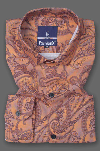 Afghani Print Slim Fit Casual Shirt For Men