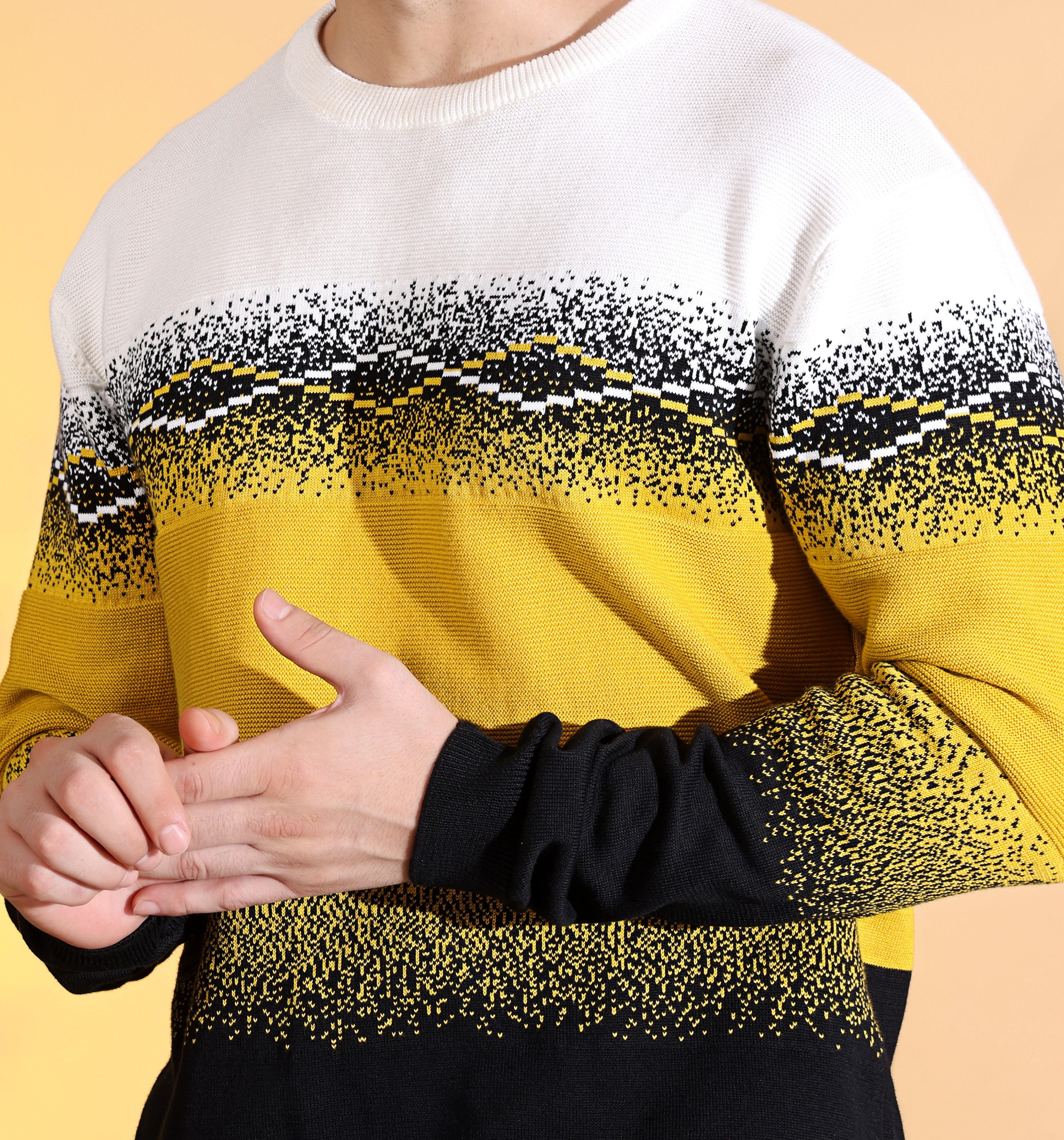 Multi Color Sun-Shine Knitted Men's T-Shirt