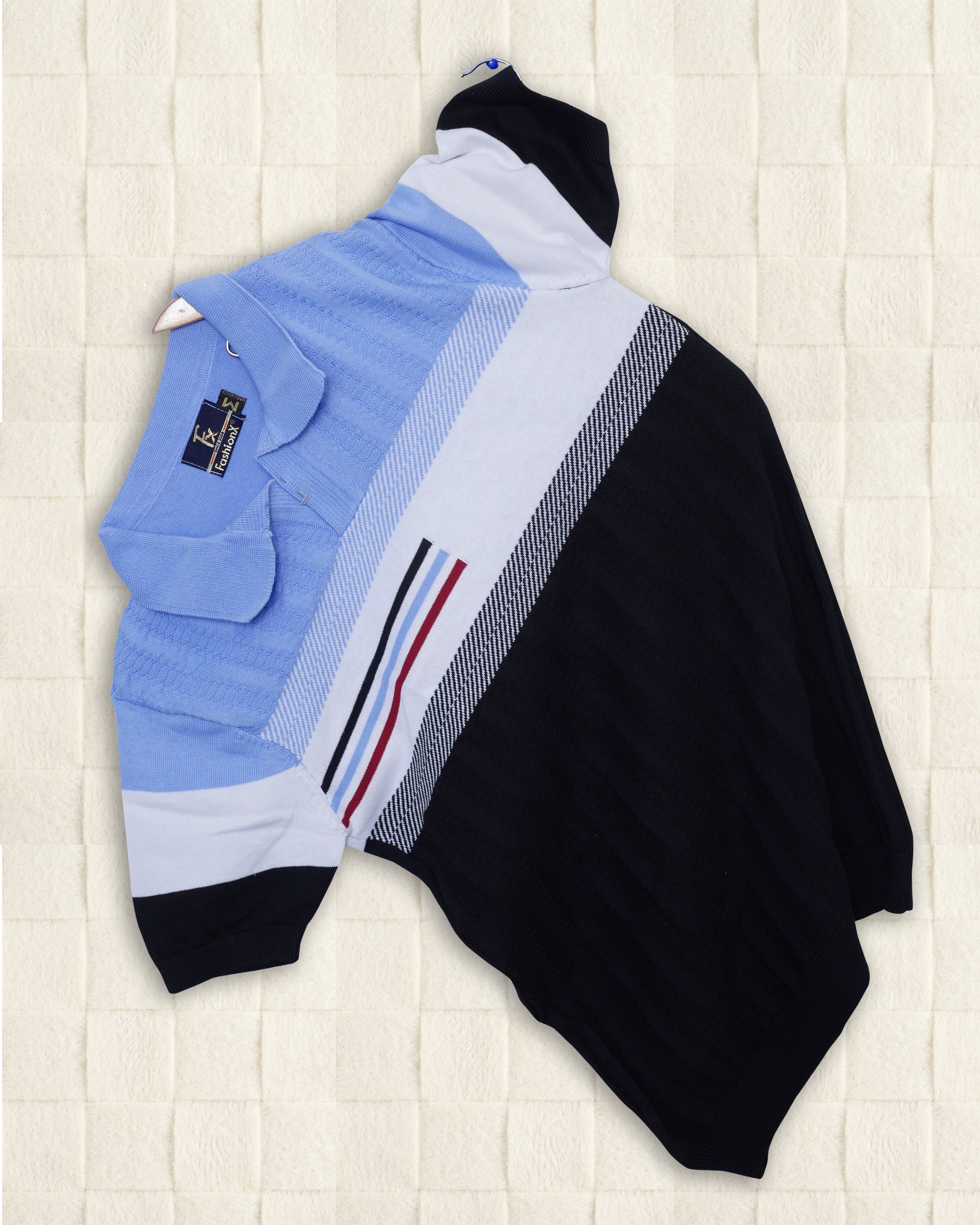 Pure Sky Cotton Textured Polo Men's Knitted T-Shirt