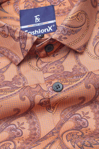 Afghani Print Slim Fit Casual Shirt For Men