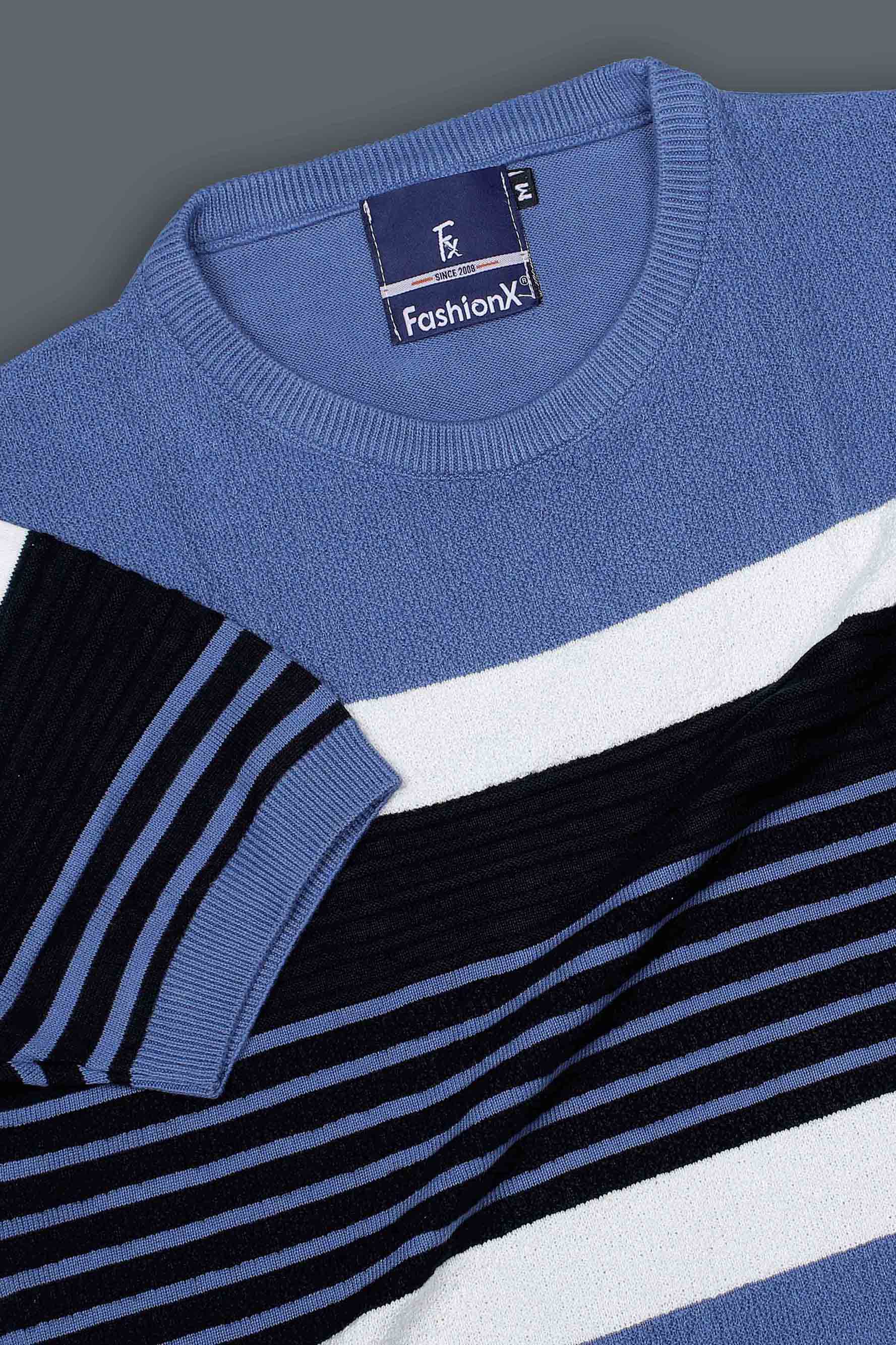 Superior Blue Stripe knitted t-shirt for men