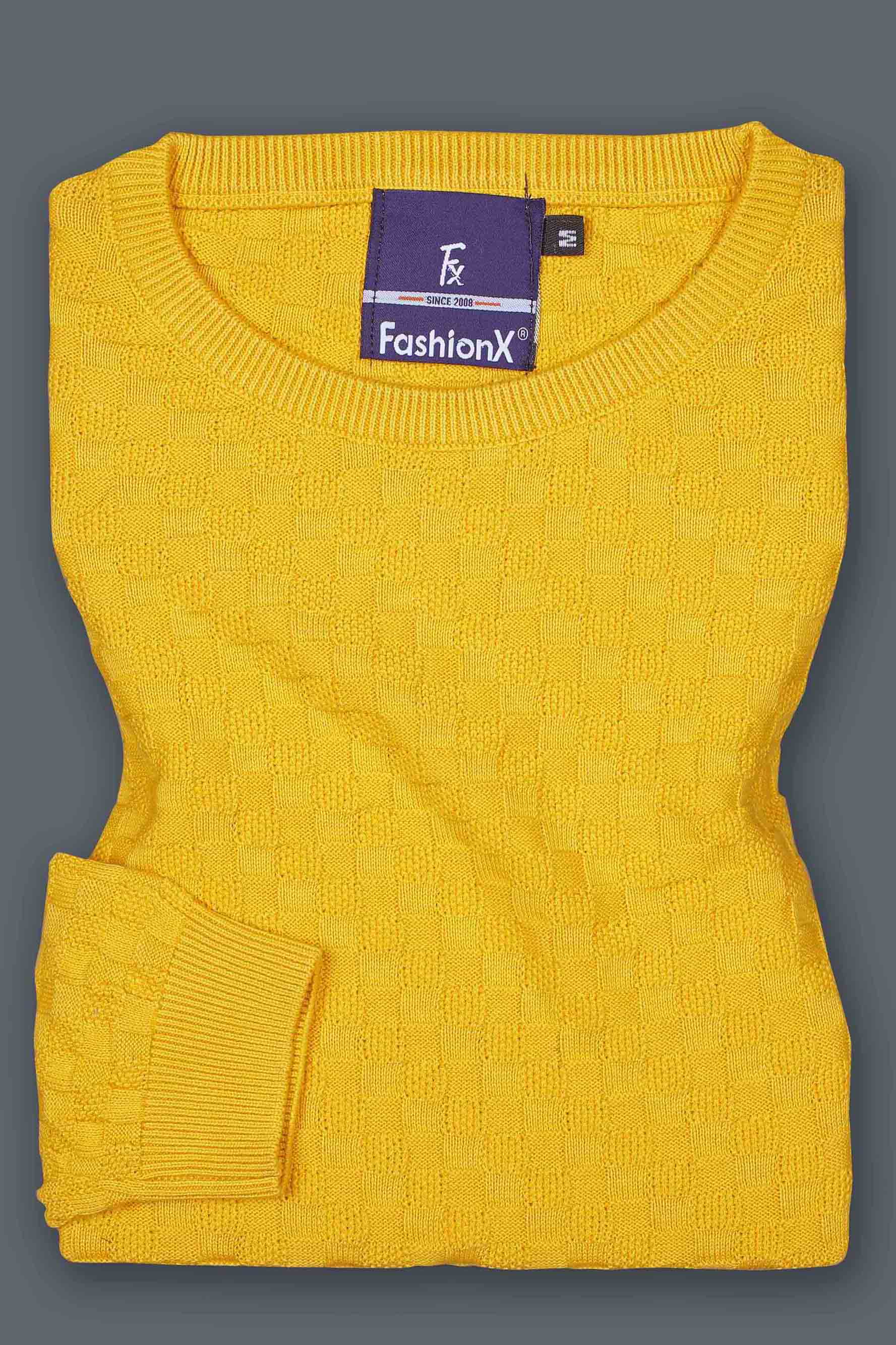 Yellow Box Slim Fit pure cotton Knitted T-Shirt