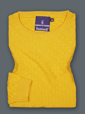 Yellow Box Slim Fit pure cotton Knitted T-Shirt