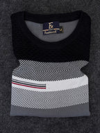 Exclusive Grey Pure Cotton Knitted T-Shirt for men