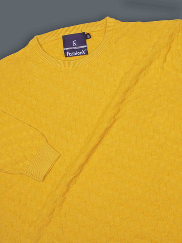 Yellow Box Slim Fit pure cotton Knitted T-Shirt