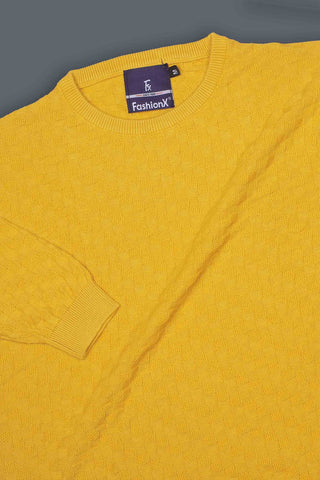 Yellow Box Slim Fit pure cotton Knitted T-Shirt