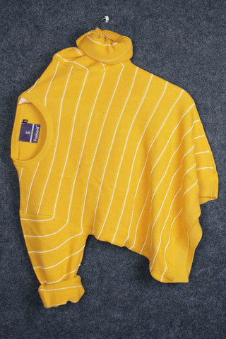 Yellow Stripes Slim Fit pure cotton Knitted T-Shirt