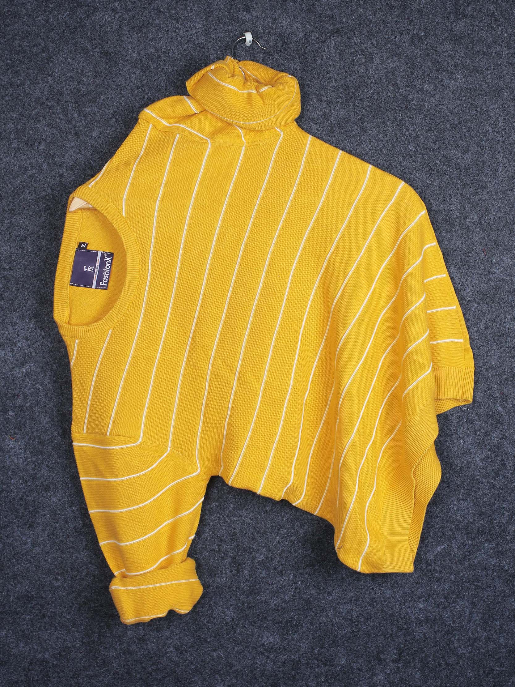 Yellow Stripes Slim Fit pure cotton Knitted T-Shirt Main image