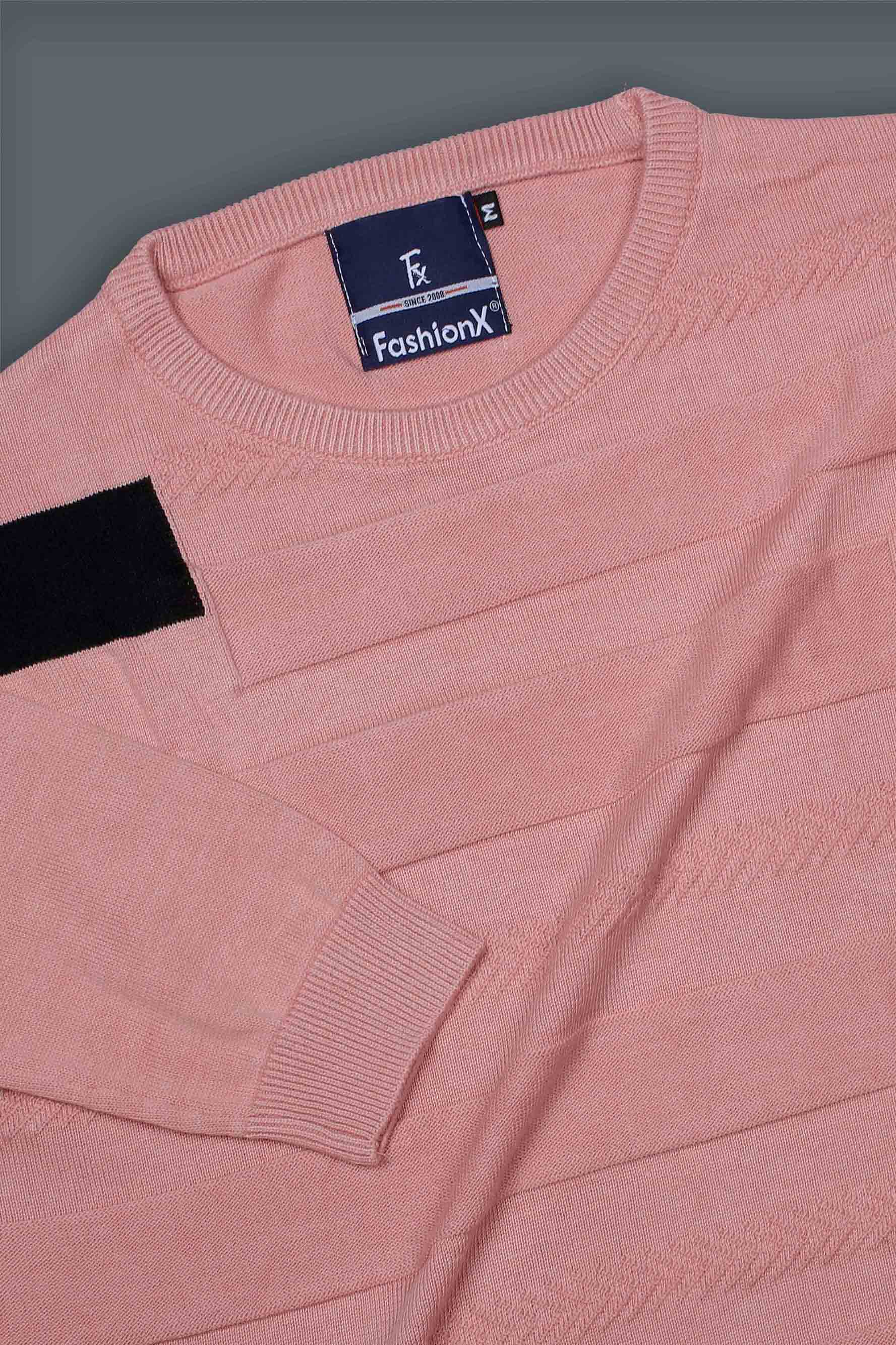 Peach Slim Fit pure cotton Knitted Men's T-Shir