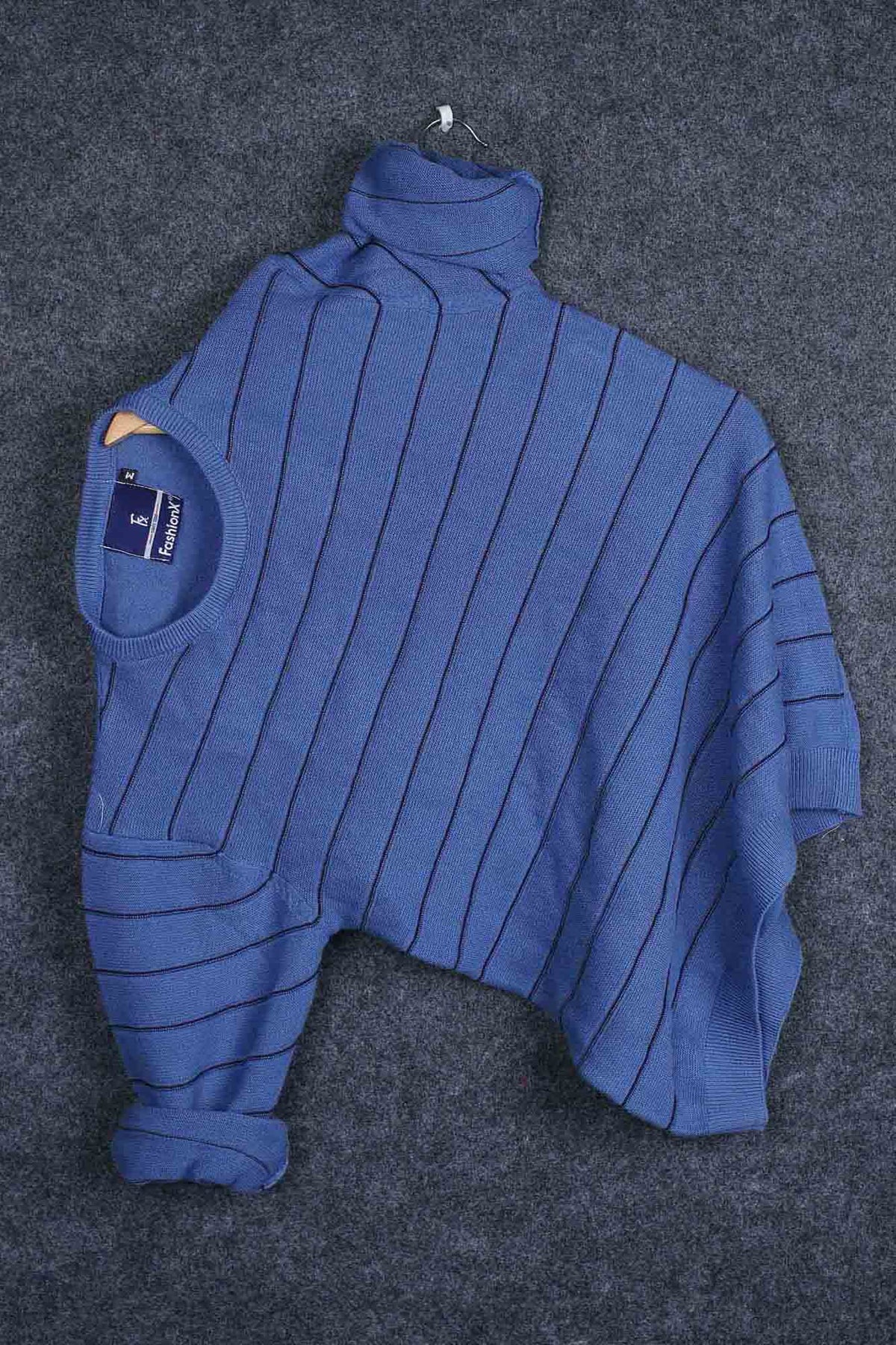 Blue Stripes Slim Fit pure cotton Knitted T-Shirt