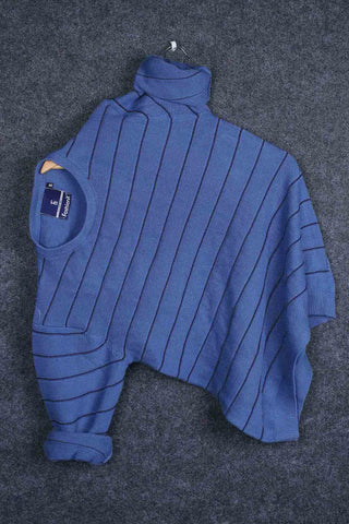 Blue Stripes Slim Fit pure cotton Knitted T-Shirt