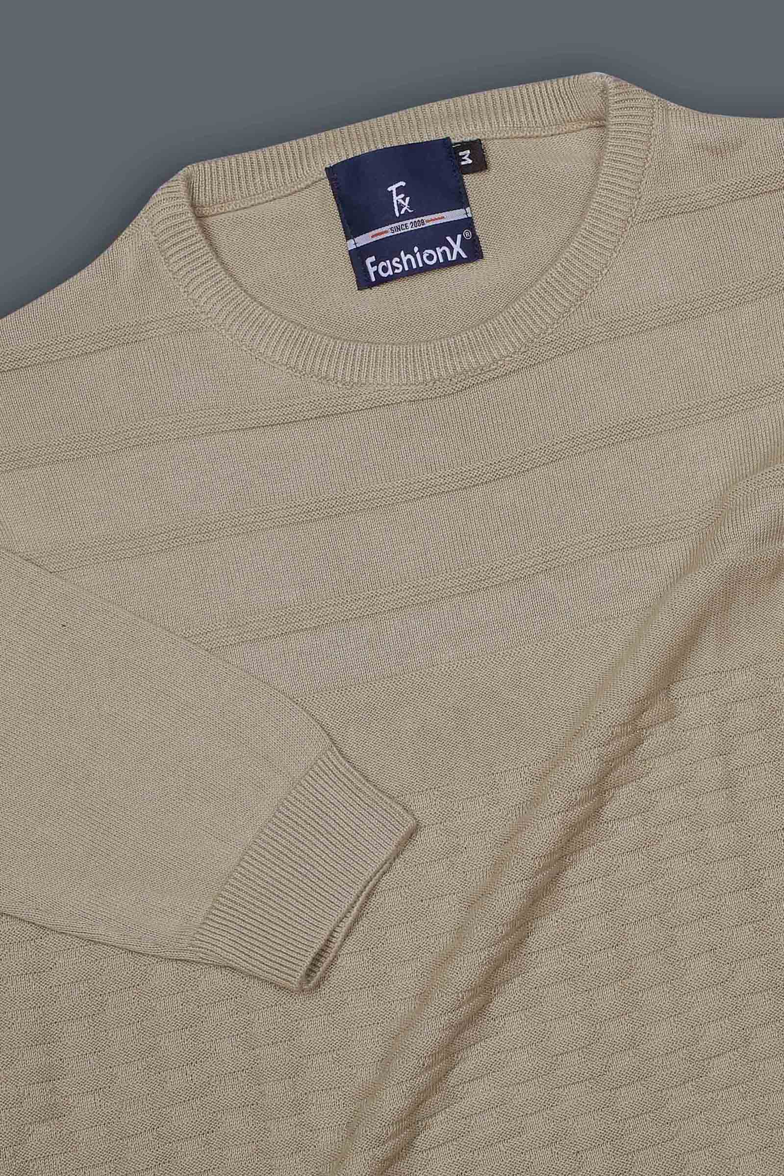 Lime Grey Self design pure cotton Knitted T-Shirt