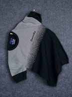 Density Grey Self Pattern Slim Fit Knitted T-Shirt for Men