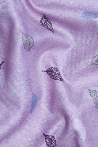Leaf Print Purple Fit Casual Shirt For Men