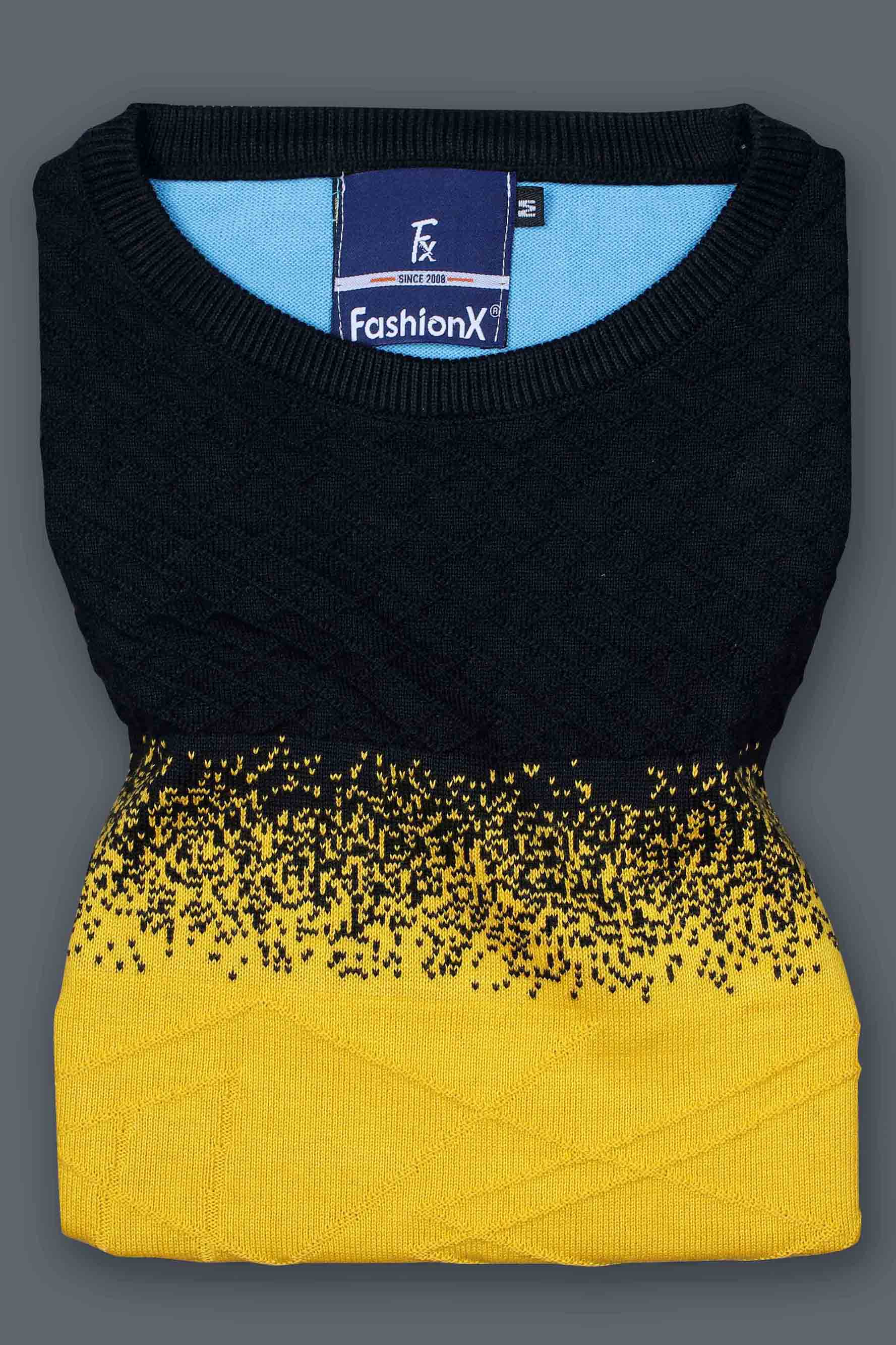 Multi Color Black Sun-Shine Knitted T-Shirt for Men