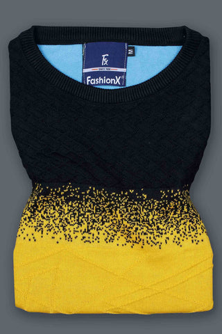 Multi Color Black Sun-Shine Knitted T-Shirt for Men