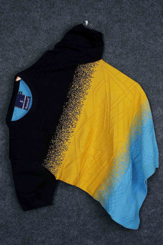 Multi Color Black Sun-Shine Knitted T-Shirt for Men