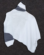 Density White Self Pattern Slim Fit Knitted T-Shirt for Men