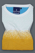 Multi Color White Sun-Shine Knitted T-Shirt for Men