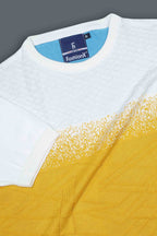 Multi Color White Sun-Shine Knitted T-Shirt for Men