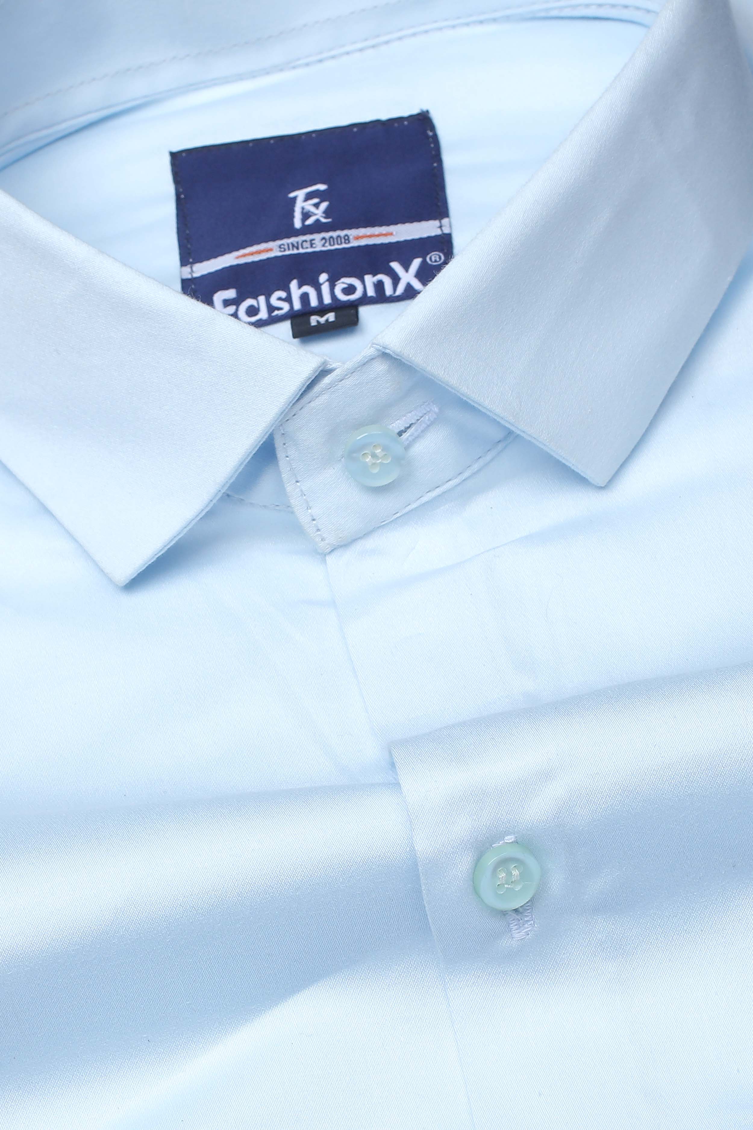 Men Twilight Blue Comfort Satin Cotton Casual Shirt