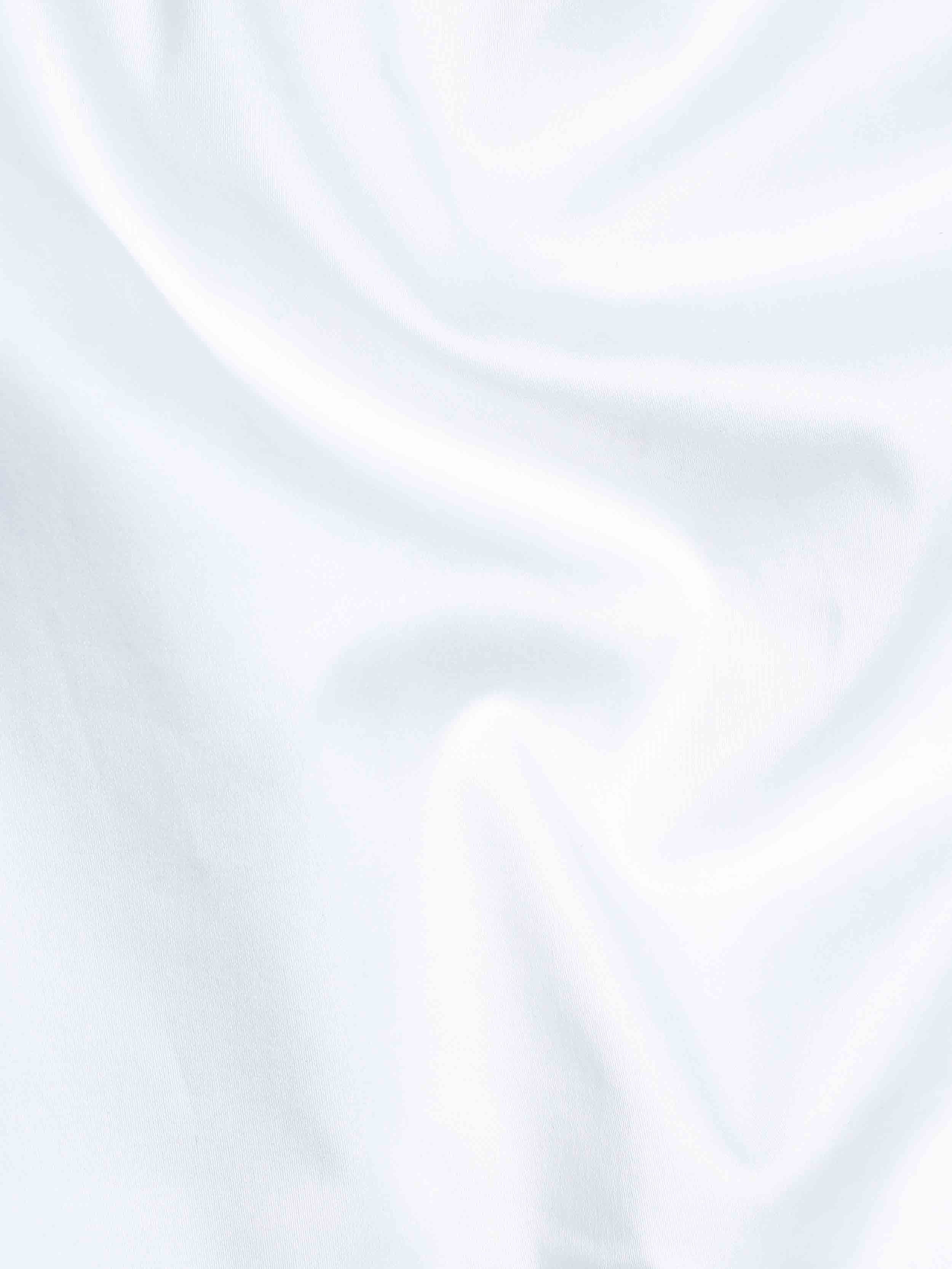 Men White Comfort Satin Cotton Casual Shirt