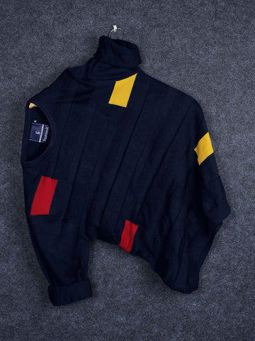 Navy Slim Fit pure cotton Knitted Men's T-Shirt