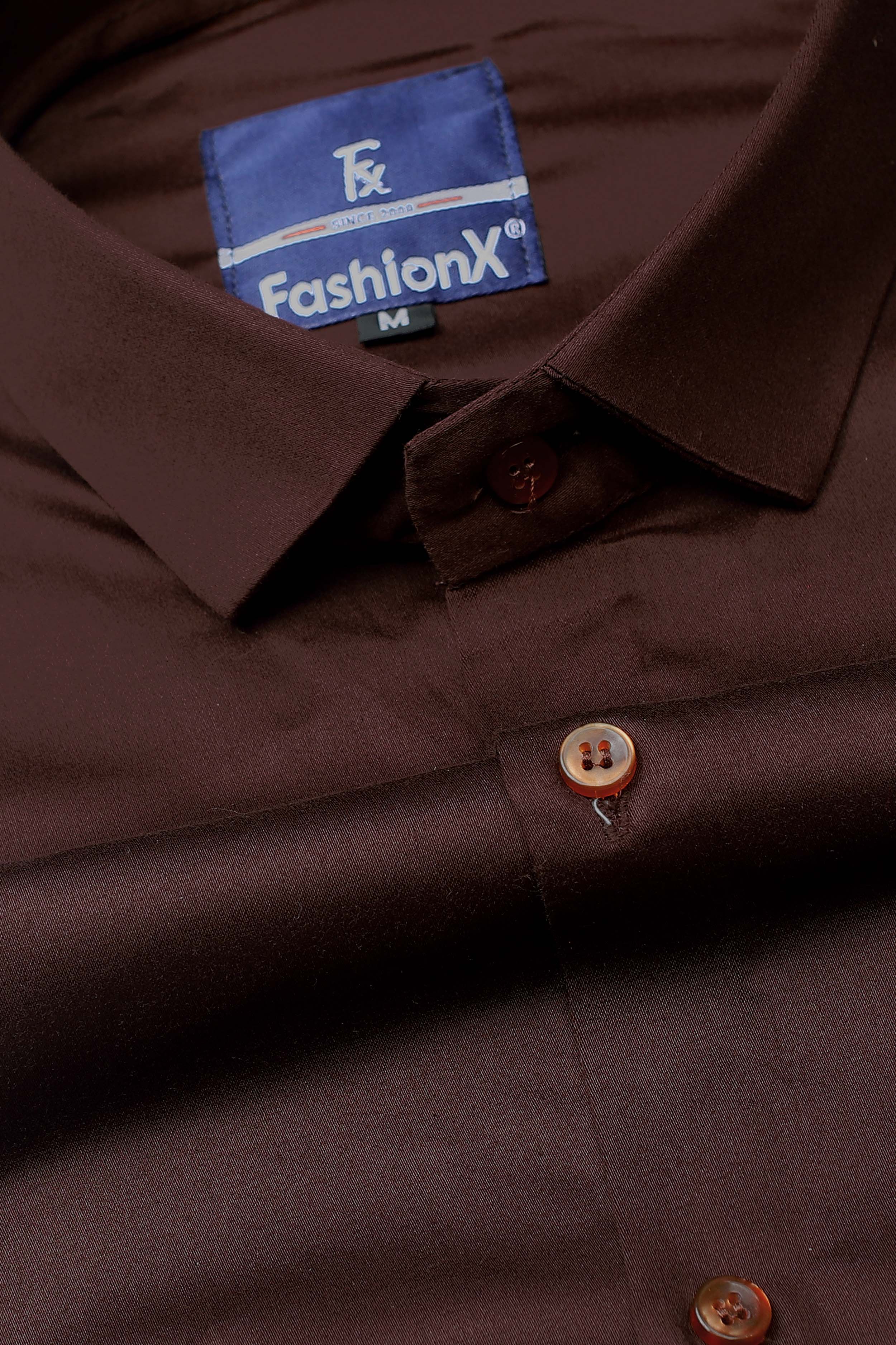 Men Coffee Comfort Satin Cotton Casual Shirt