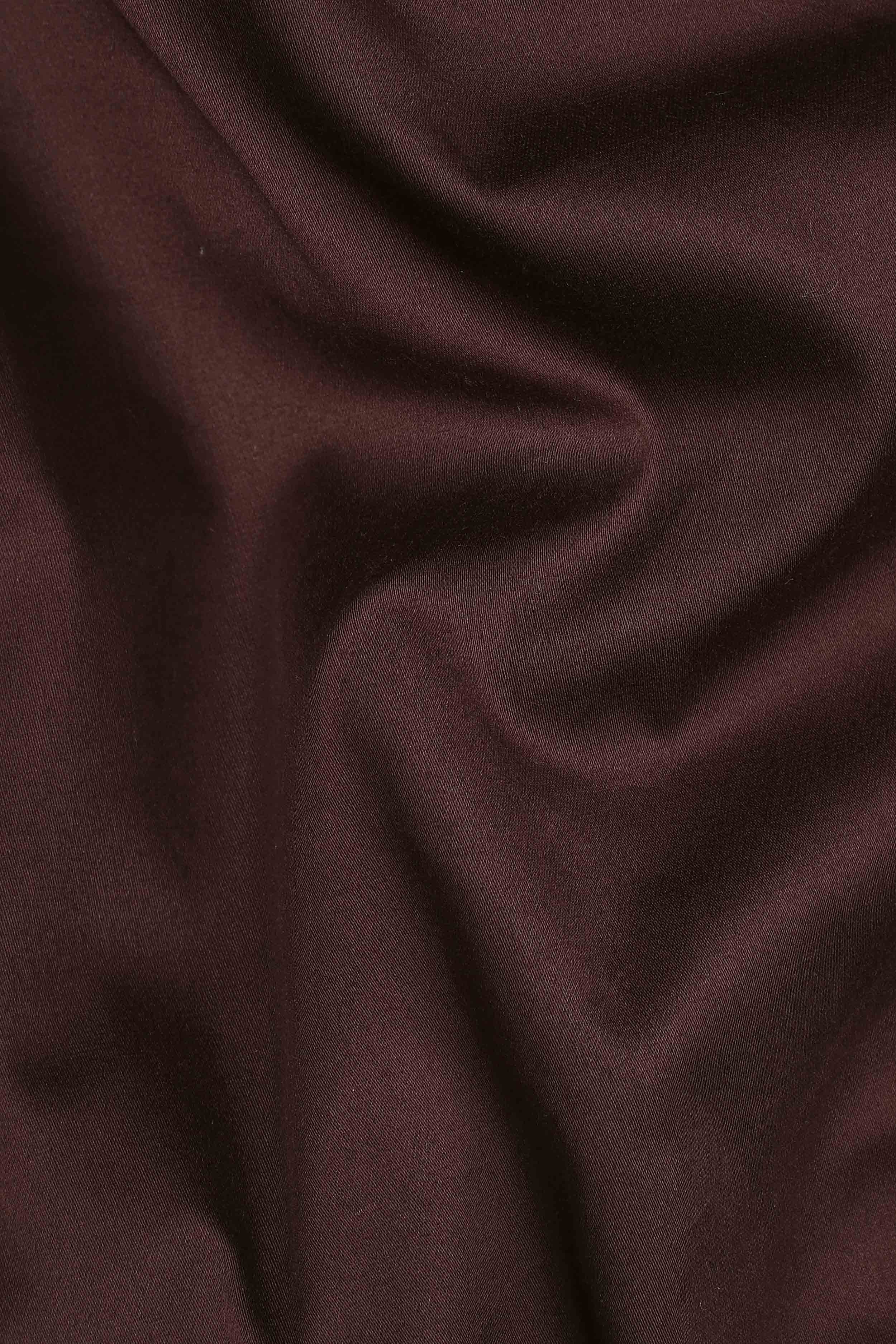 Men Coffee Comfort Satin Cotton Casual Shirt