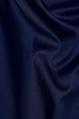 Men Navy Comfort Satin Cotton Casual Shirt
