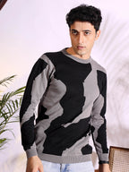 Revolution Unstoppable Black and Grey Pure Cotton Knitted T-Shirt