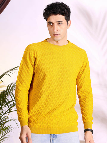 Yellow Box Pure Cotton Men's Knitted T-Shirt