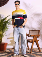 Exclusive Blue Pure Cotton Knitted T-Shirt for men