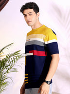 Exclusive Blue Pure Cotton Knitted T-Shirt for men