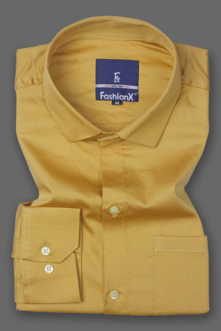 Men Mustered Comfort Satin Cotton Casual Shirt