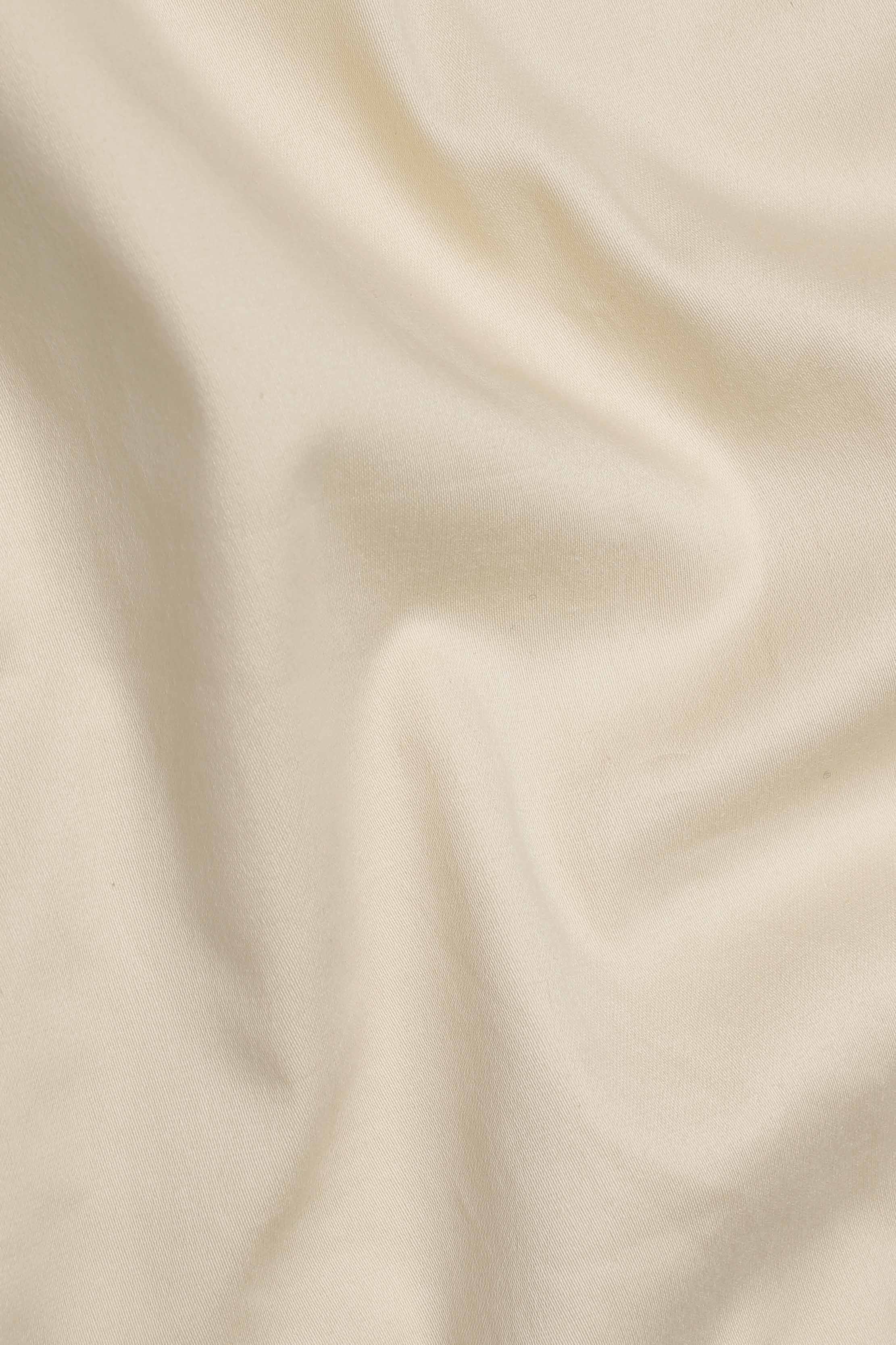 Men Beige Comfort Satin Cotton Casual Shirt