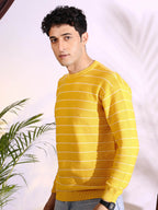 Yellow Stripes pure cotton Knitted T-Shirt for Men