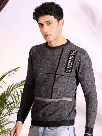 Fashionx Grey Pure Cotton Men's Knitted T-Shirt