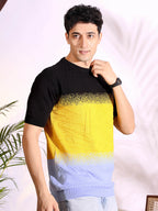 Multi Color Black Sun-Shine Knitted Men's T-Shirt