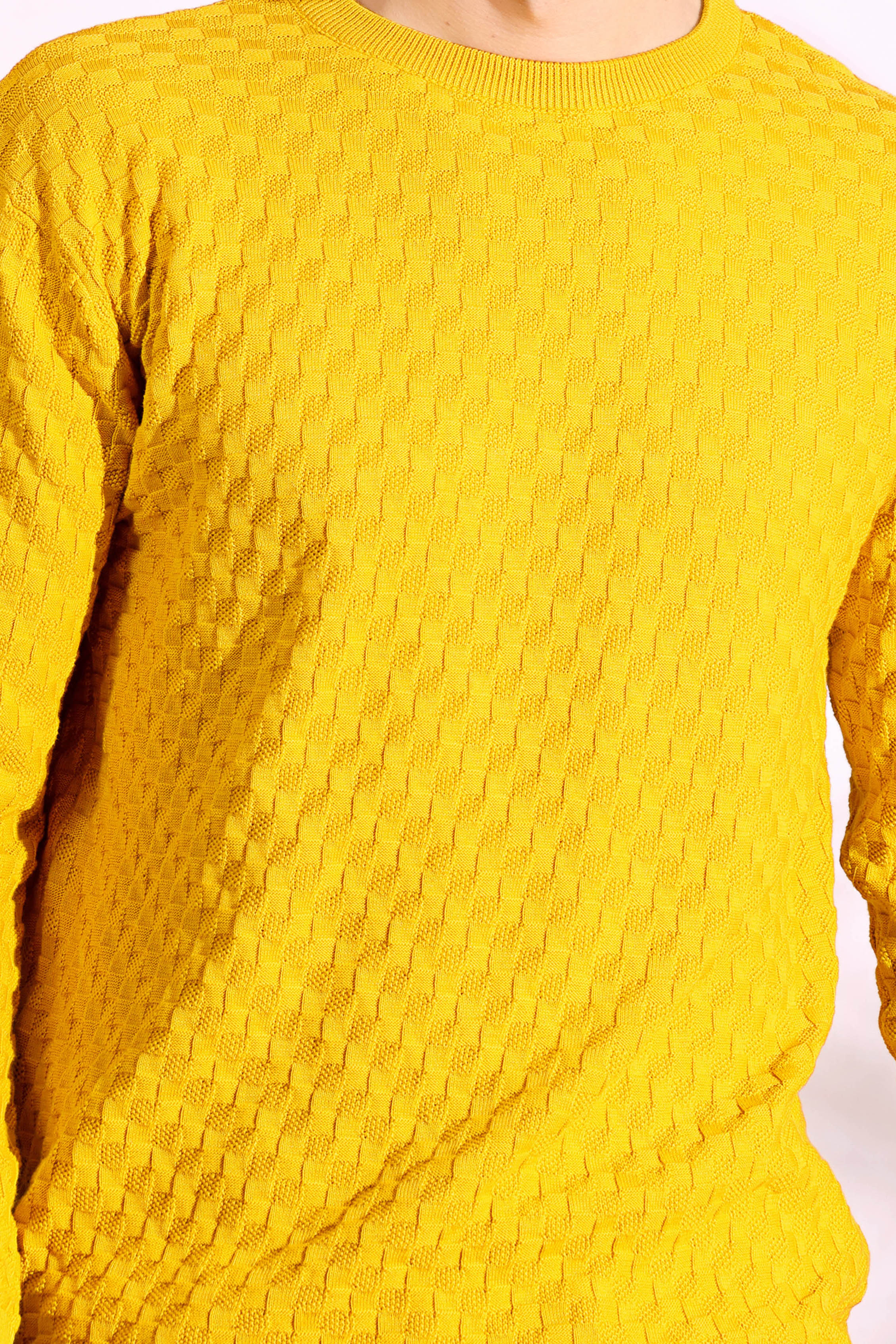 Yellow Box Pure Cotton Men's Knitted T-Shirt