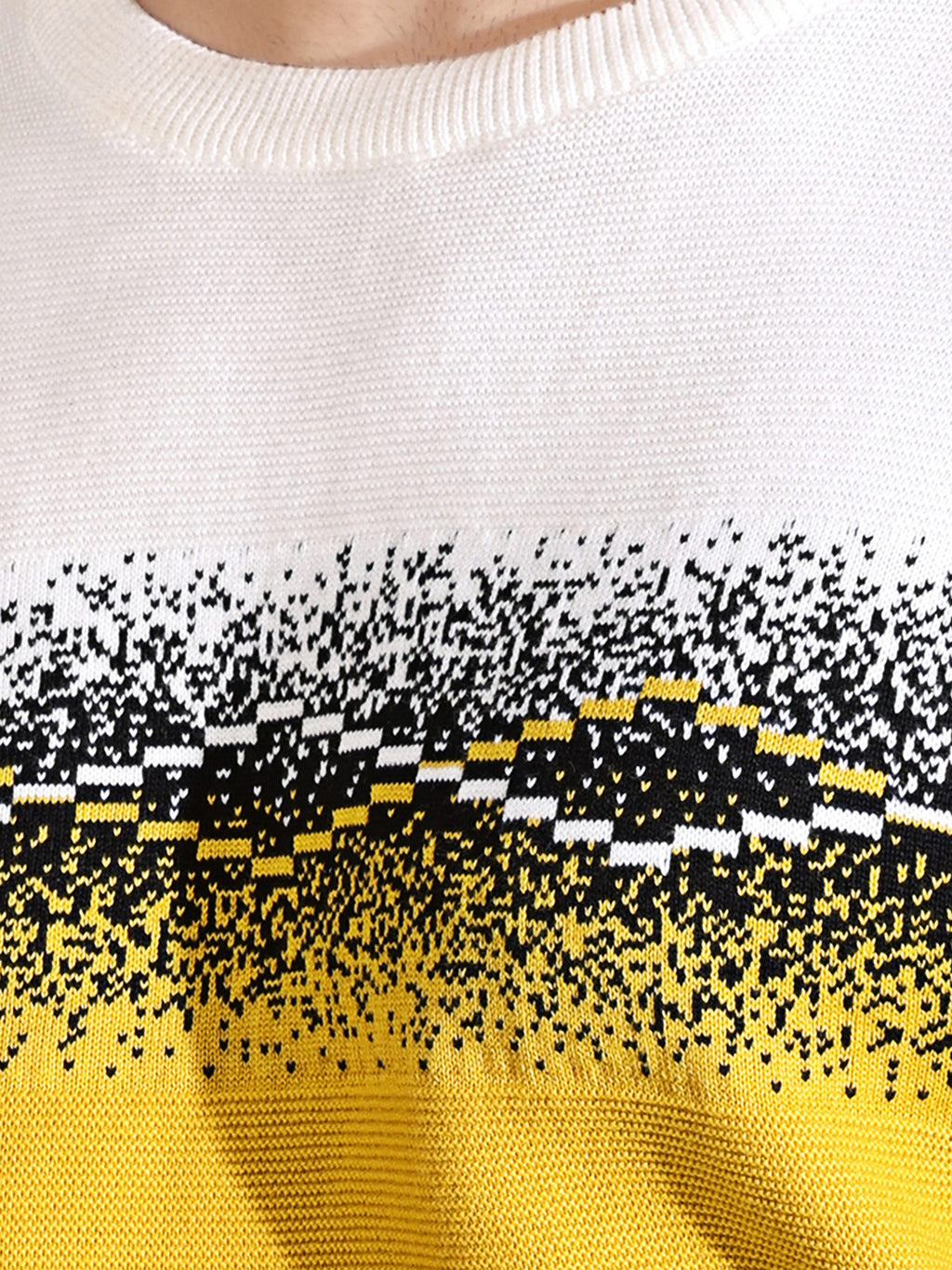 Multi Color Sun-Shine Knitted Men's T-Shirt